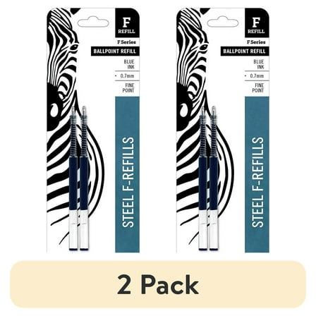Zebra Pen F-Series Pen Refills, Fine Point, Blue, Pack of 1