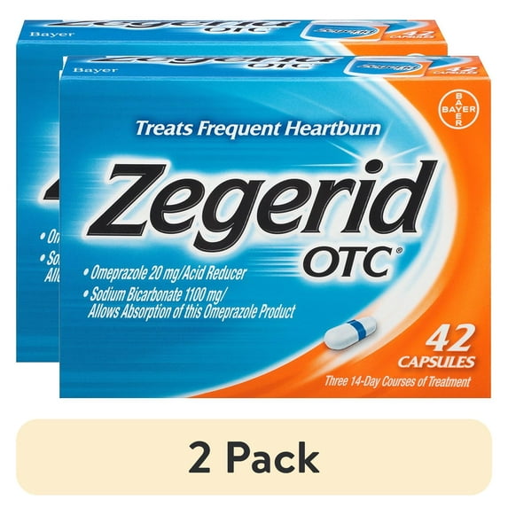 (2 pack) Zegerid OTC Capsules, 42-count