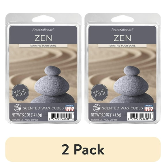 (2 pack) Zen Scented Wax Melts, ScentSationals, 5 oz