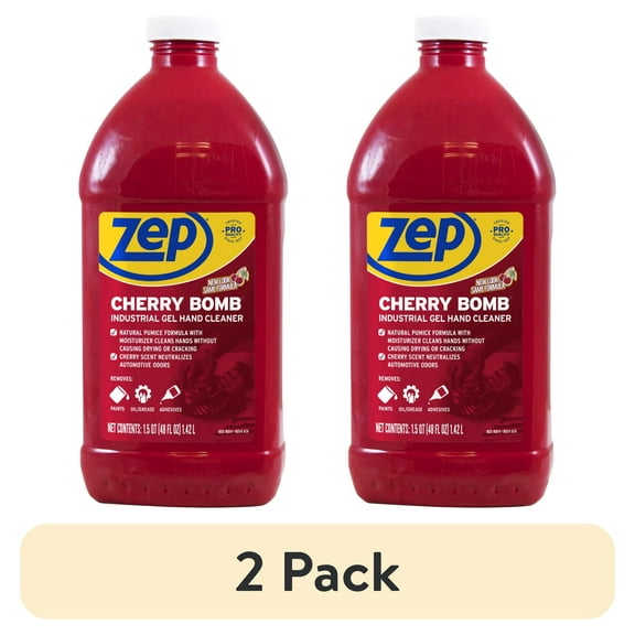 (2 pack) Zep Brand Cherry Bomb Gel Hand Cleaner, Cherry Aromatic Scent
