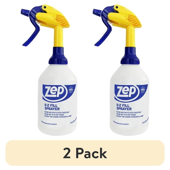 (2 pack) Zep Pro 1.1 EZ Fill Plastic Spray Bottle, 32 oz, Cleaning