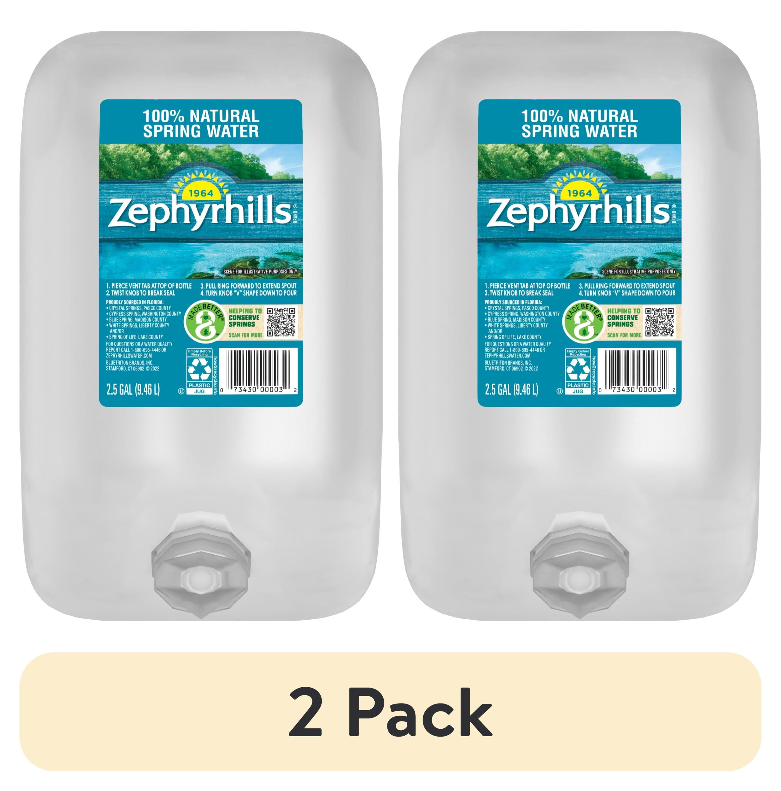 CLUB ECO WATER 600 2本セット 本日発送 2 pack) Zephyrhills Florida Spring Water, 2.5 Gal, Single Plastic