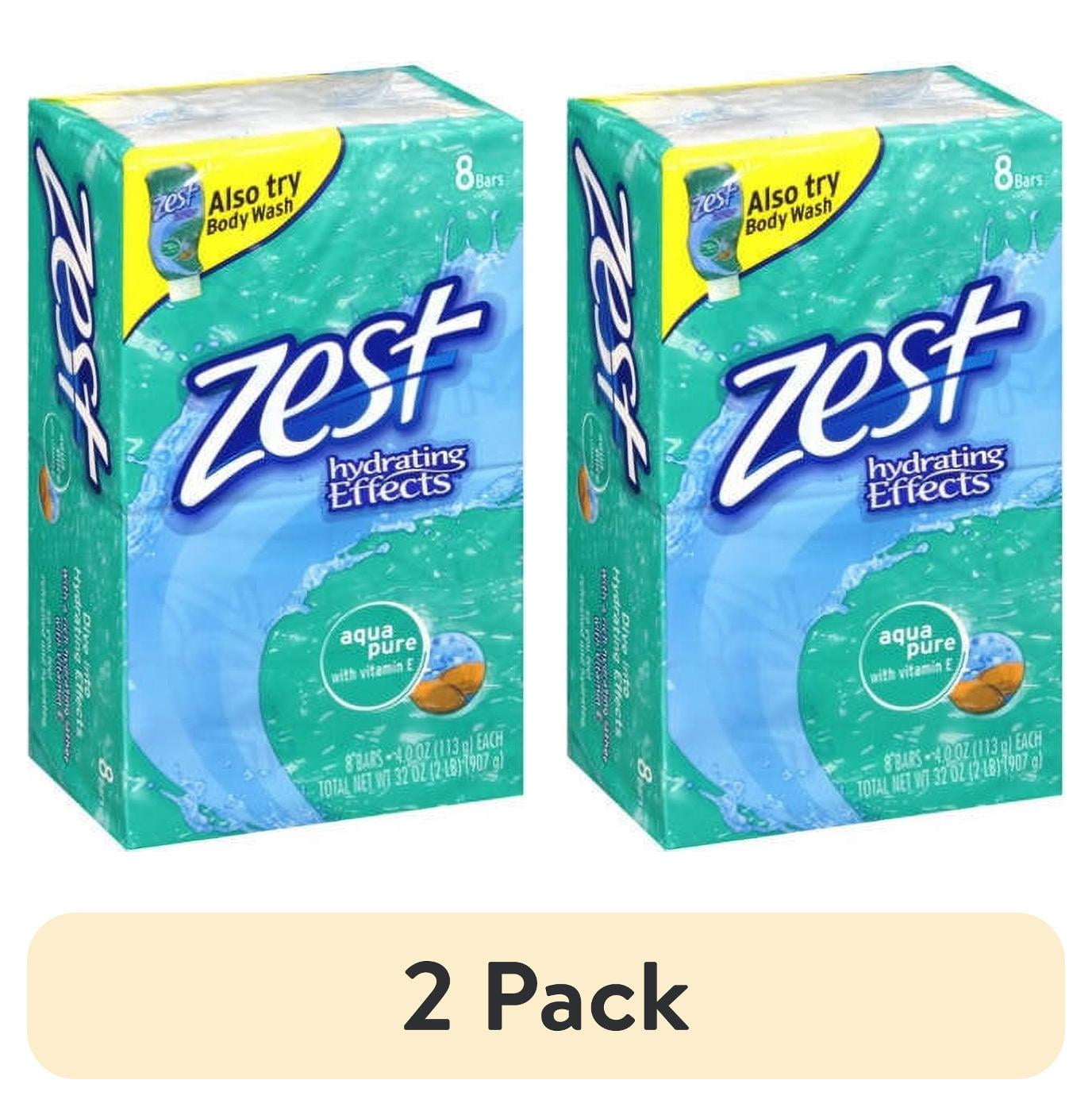 2 pack) Zest Aqua Pure Scent Hydrating Effects Bar Soap, 32 oz