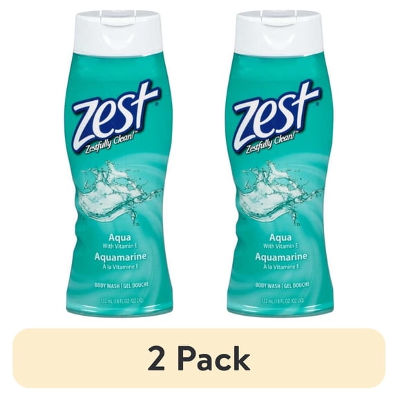 (2 pack) Zest Body Wash, Aqua 18 oz