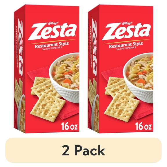 (2 pack) Zesta Original Saltine Crackers, Soup Crackers, 16 oz