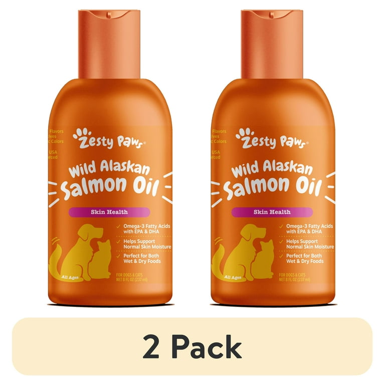 pack) Zesty Paws Pure Wild Alaskan Salmon Oil Liquid Food