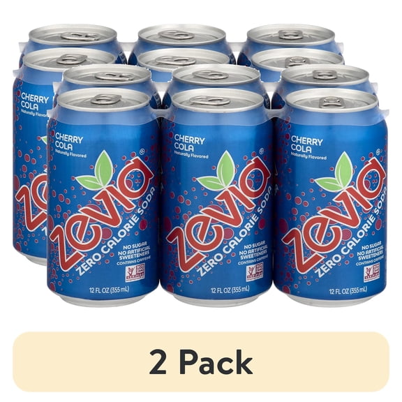 (2 pack) Zevia Soda Cola Cherry 6 Pack 72 fl oz