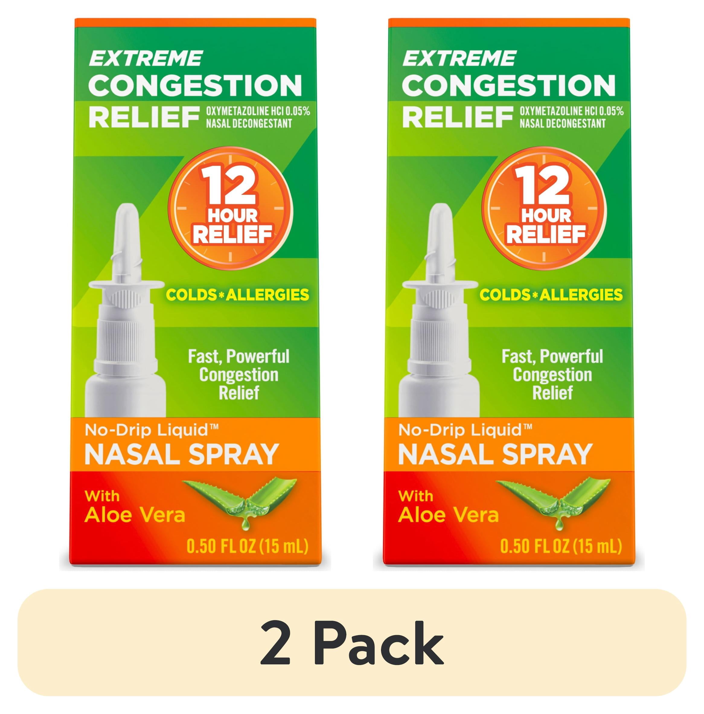 2 pack) Zicam Extreme Congestion Relief Nasal Spray with Aloe Vera
