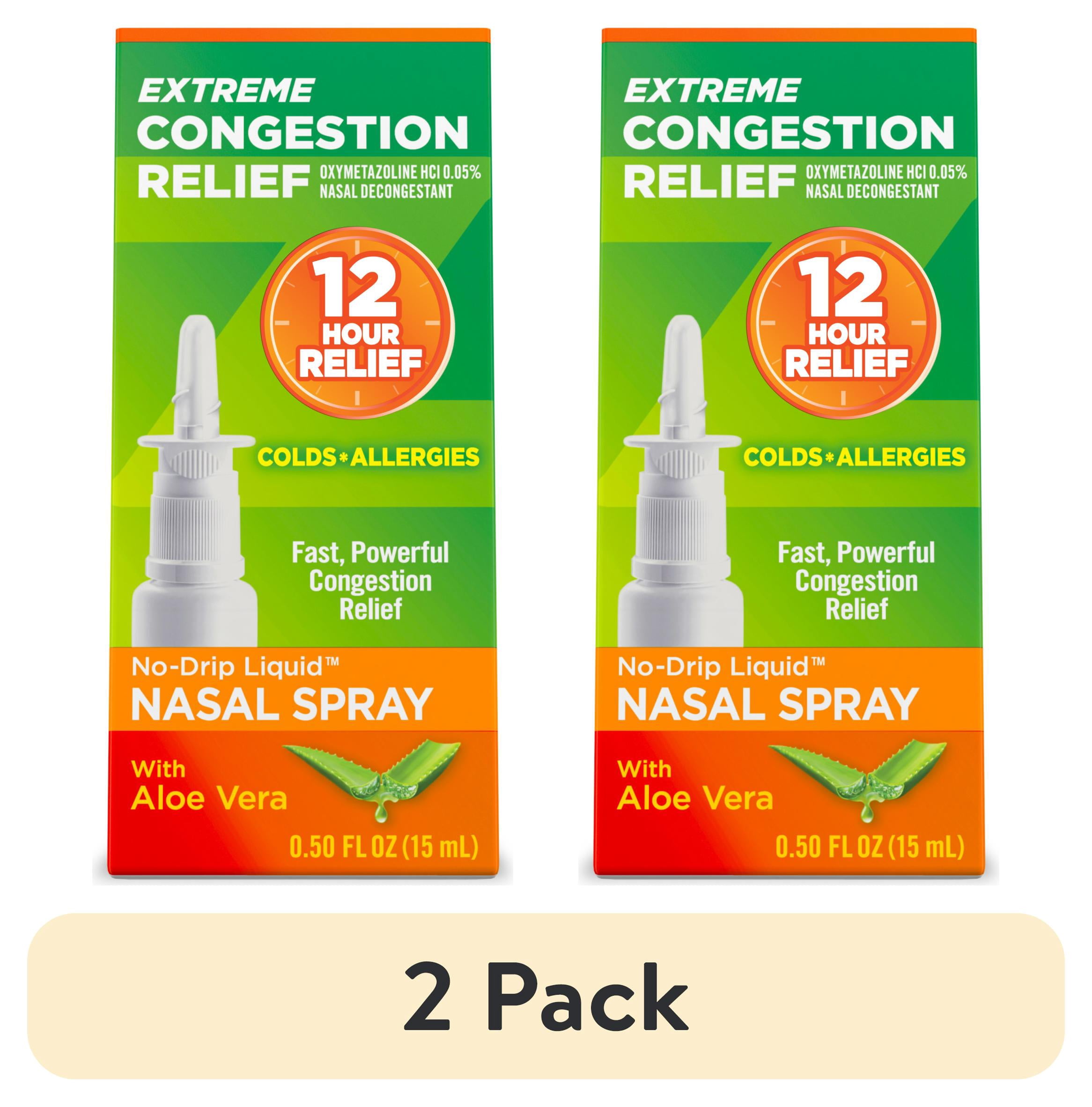 2 pack) Zicam Extreme Congestion Relief Nasal Spray with Aloe Vera
