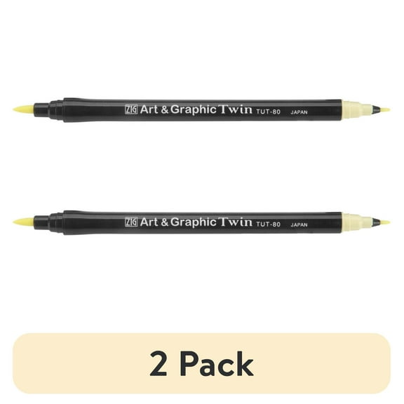 (2 pack) Zig Art & Graphic Twin Marker - Pale Yellow