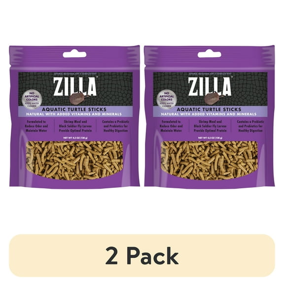 (2 pack) Zilla Aquatic Turtle Food Sticks, 4.5 Ounces