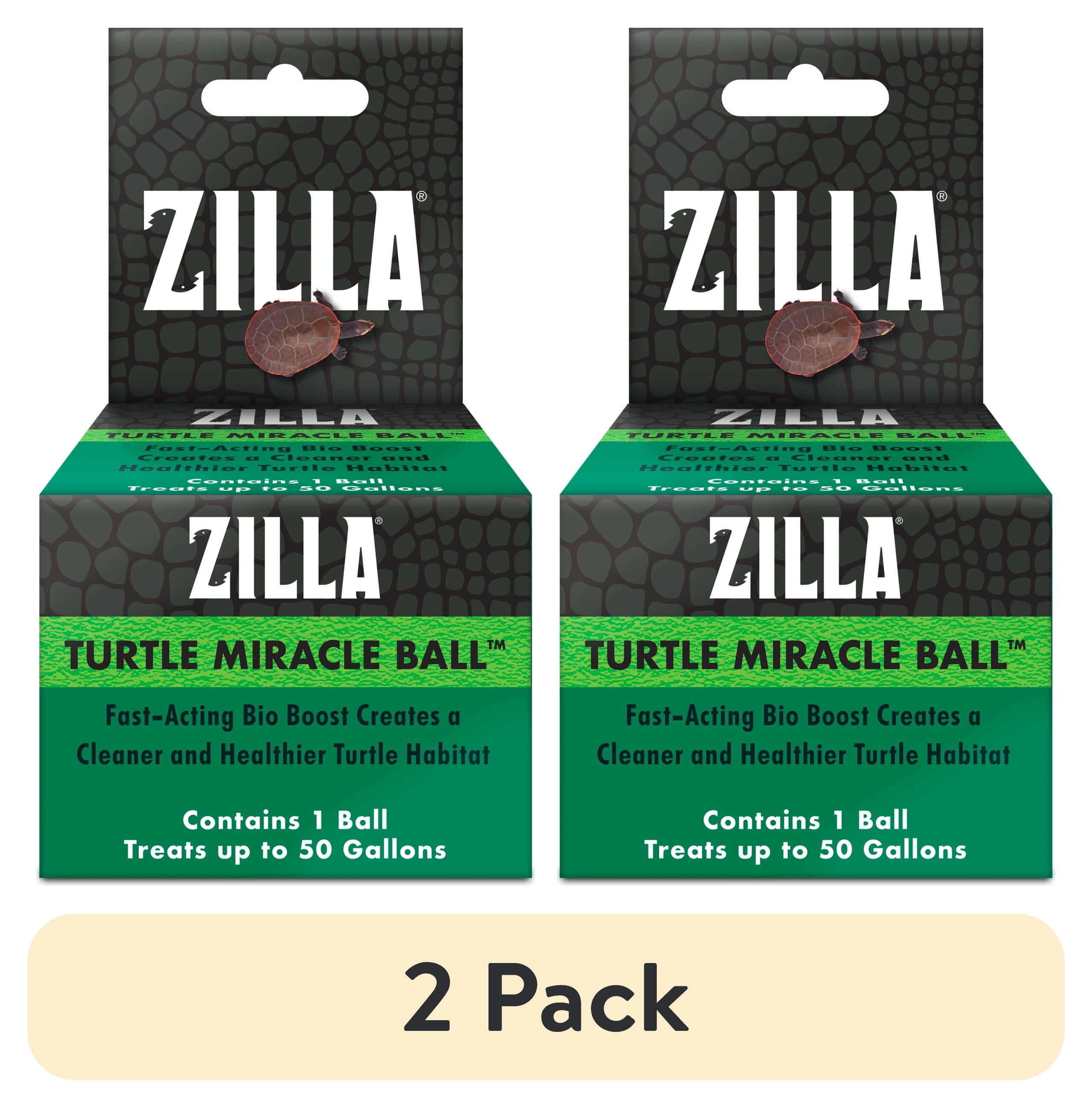 (2 pack) Zilla Turtle Miracle Ball, Aquarium Water Conditioner, Up to 50 Gallons