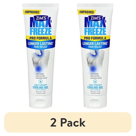 (2 pack) Zim's Max-Freeze™ PRO Extra Strength Pain Relief Cooling Gel, 4 oz