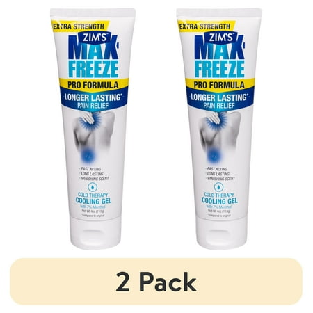 (2 pack) Zim's Max-Freeze™ PRO Extra Strength Pain Relief Cooling Gel, 4 oz