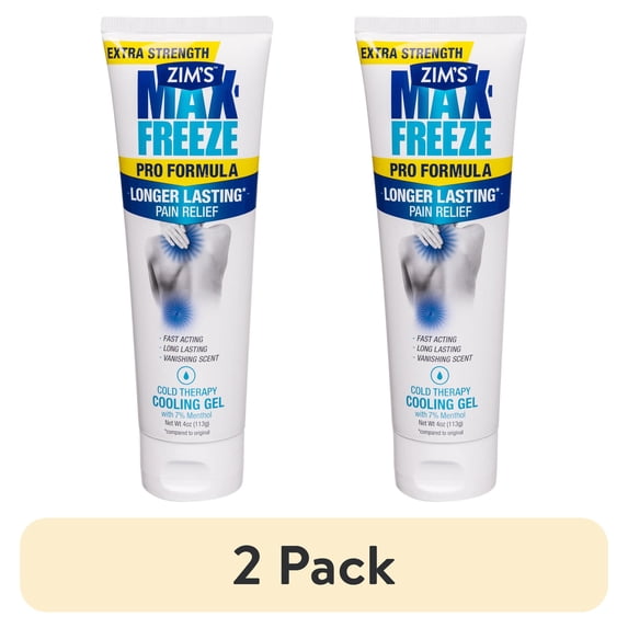 (2 pack) Zim's Max-Freeze™ PRO Extra Strength Pain Relief Cooling Gel, 4 oz