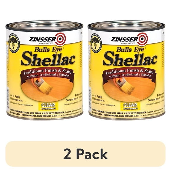 (2 pack) Zinsser 304H 1-Quart Bulls Eye Clear Shellac