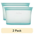 thumbnail image 1 of (2 pack) Zip Top 16oz Reusable 100% Platinum Silicone Container - Small Dish - Teal, 1 of 7