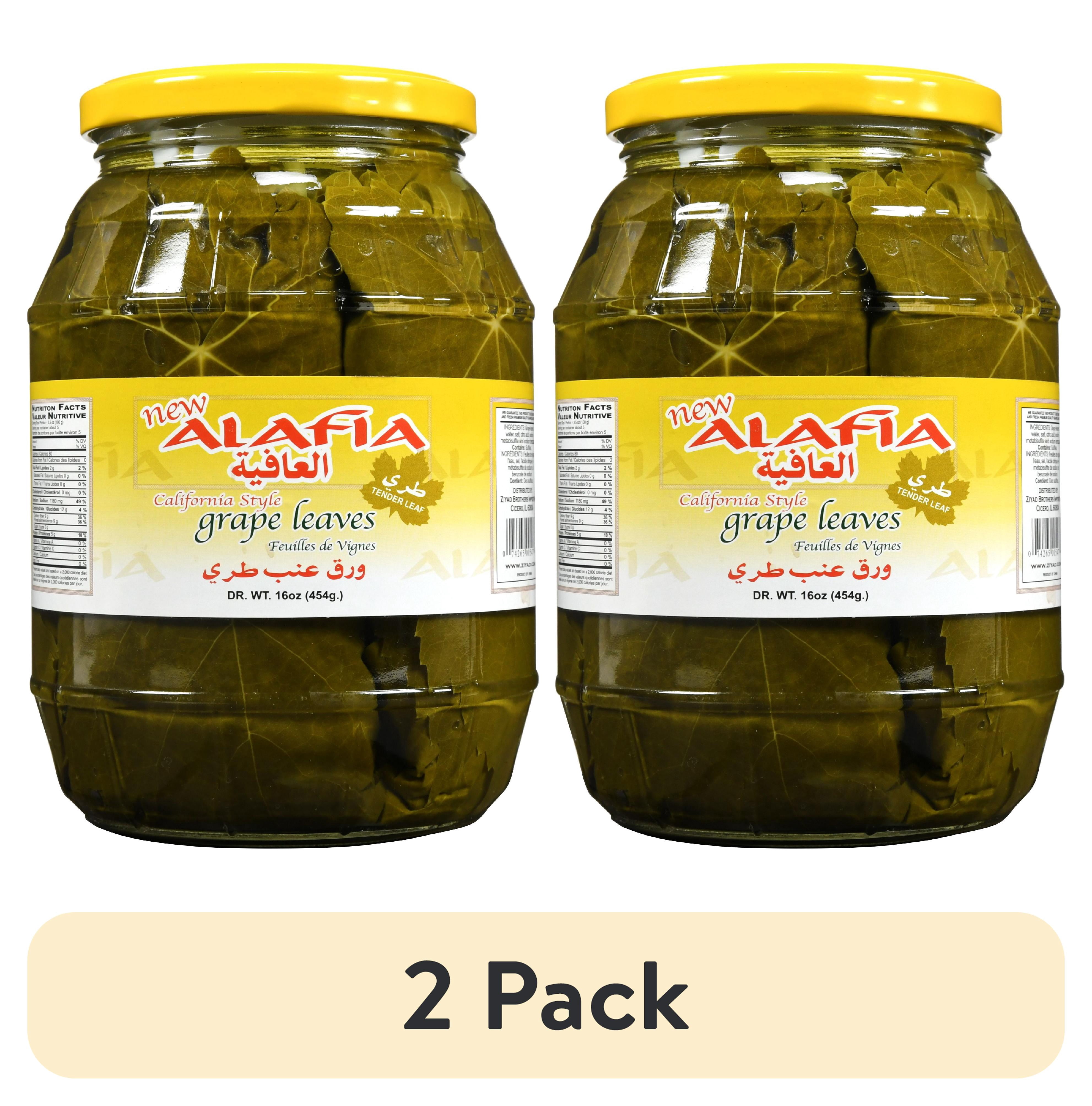 (2 pack) Ziyad Al Afia Grape Leaves 16 Oz Jar