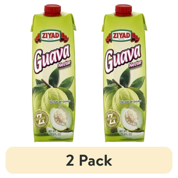 (2 pack) Ziyad Guava Nectar 1 Ltr Tetra Pack