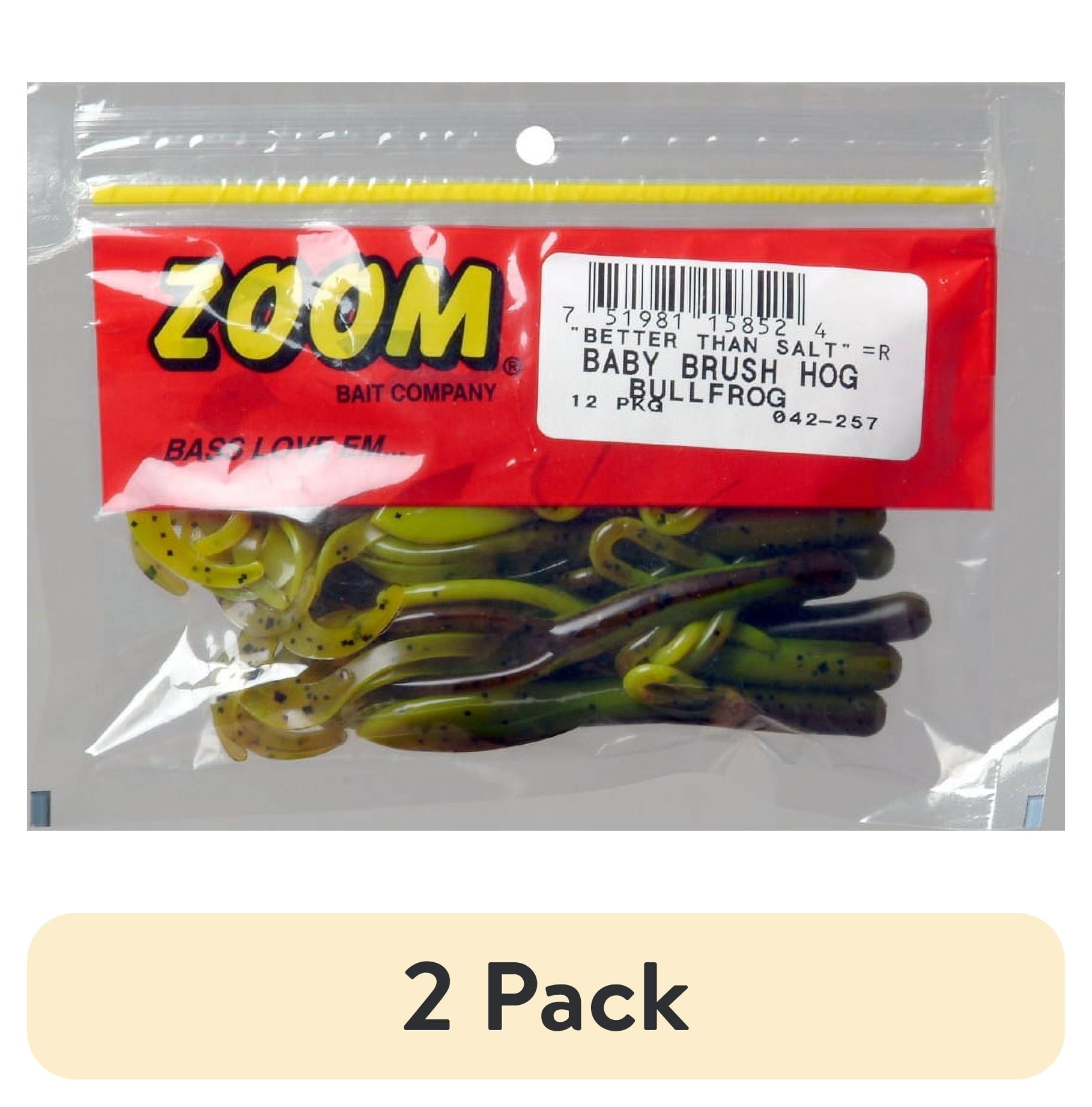 Zoom Baby Brush Hog Soft Plastic Bait - 4 Inch 12-Pack Glitter Bomb