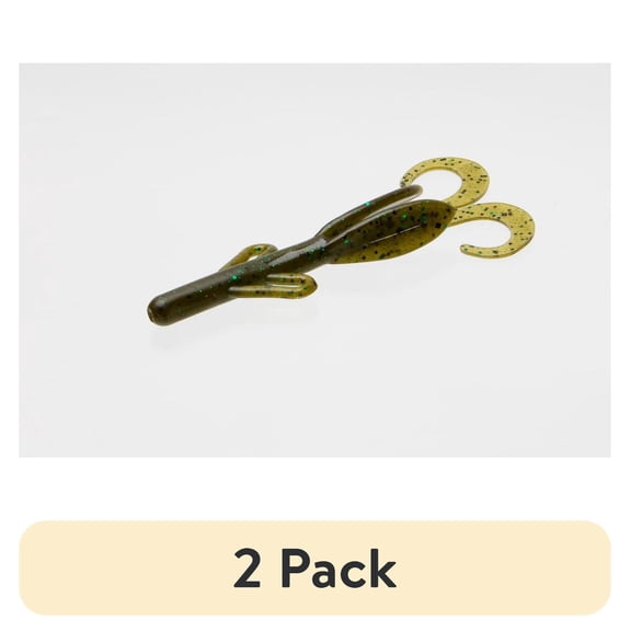 (2 pack) Zoom Baby Brush Hog 4'' Green Pumpkin Green 12pk