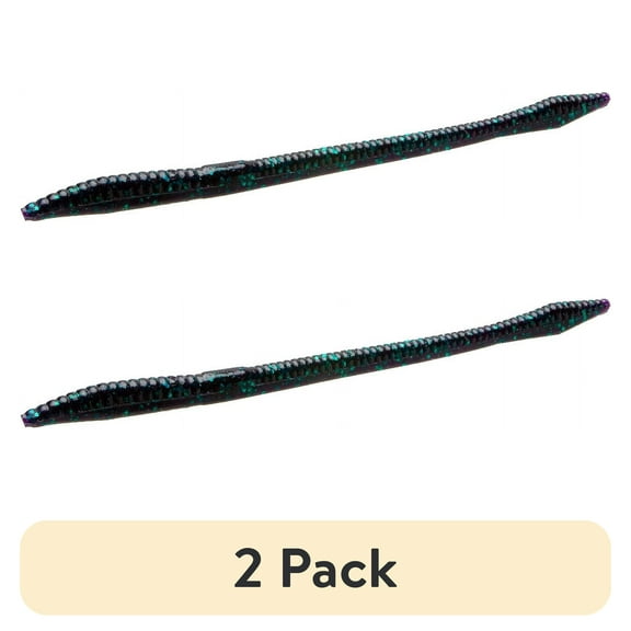 (2 pack) Zoom Trick Worm 6.5'' Junebug 20pk
