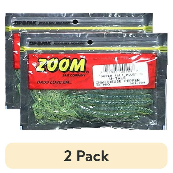 (2 pack) Zoom U-Tale 6'' Chartreuse Pepper 20pk