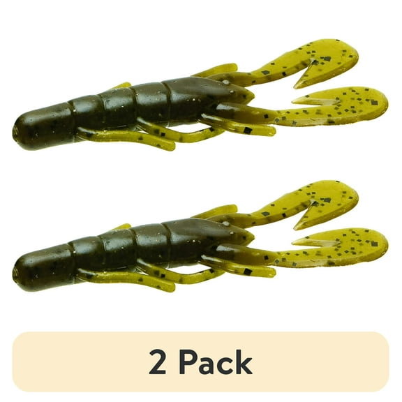 (2 pack) Zoom U-V Speed Craw 3.5'' Green Pumpkin 12pk