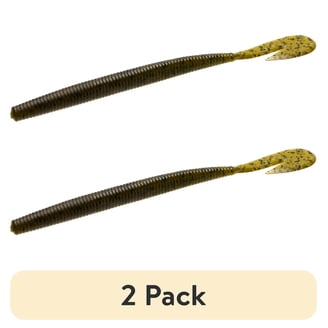 Zoom Trick Worm 6.5 Green Pumpkin Bait - Bass Fishing - 20-pack