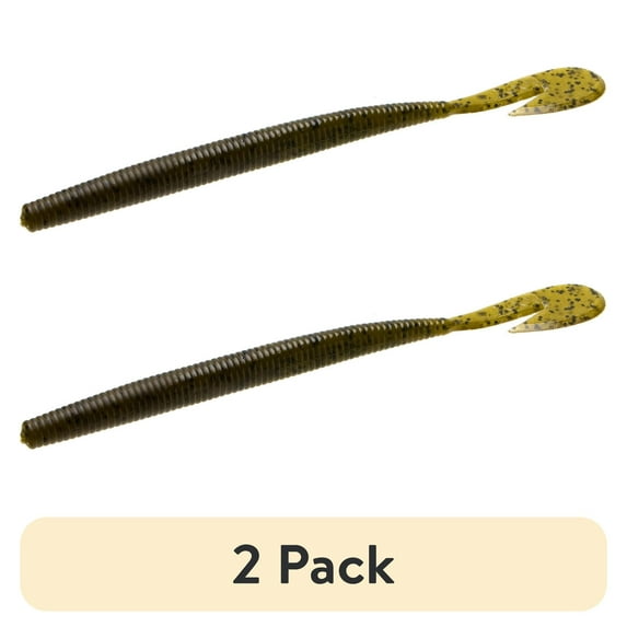 (2 pack) Zoom U-V Speed Worm 6'' Green Pumpkin 15pk