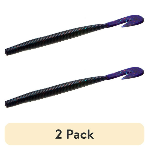 (2 pack) Zoom U-V Speed Worm 6'' Junebug Red 15pk
