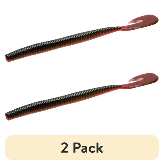 (2 pack) Zoom U-V Speed Worm 6'' Red Shad 15pk