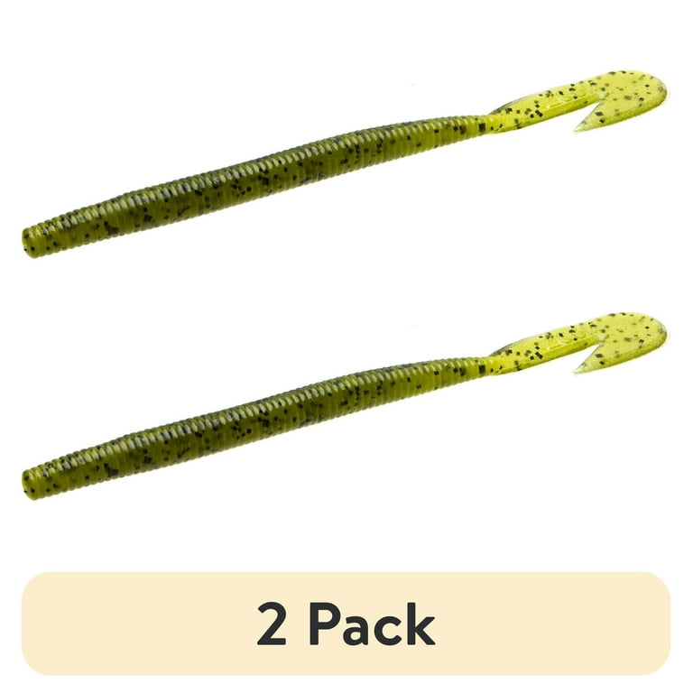 2 pack) Zoom U-V Speed Worm 6'' Watermelon Seed 15pk - Walmart.com