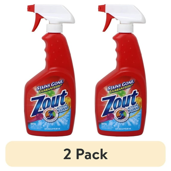(2 pack) Zout Laundry Stain Remover, Foam Action, Triple Enzyme, 22 oz.