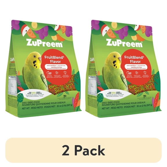 (2 pack) ZuPreem® FruitBlend® Flavor with Natural Flavors Bird Food for Small Birds