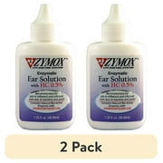 (2 pack) Zymox Ear Solution With 0.5-Percent Hydrocortisone, 1.25 Ounce
