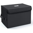 thumbnail image 1 of (2 pack) alavisxf xx Vinyl Record Storage Box for -7inch Records Crate Holds up to 60 records, Black, 1 of 6