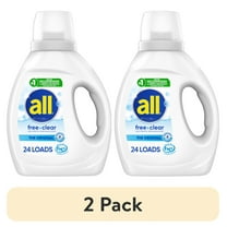(2 pack) all free clear Liquid Laundry Detergent, 36 oz,  24 Loads
