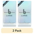 thumbnail image 1 of (2 pack) b condoms Large Thin Natural Latex Condoms, 12 Count - Extra Lubricated Condoms, Odorless & Vegan, 1 of 15