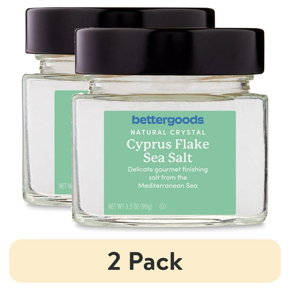 (2 pack) bettergoods Cyprus Flake Sea Salt, 3.5 oz