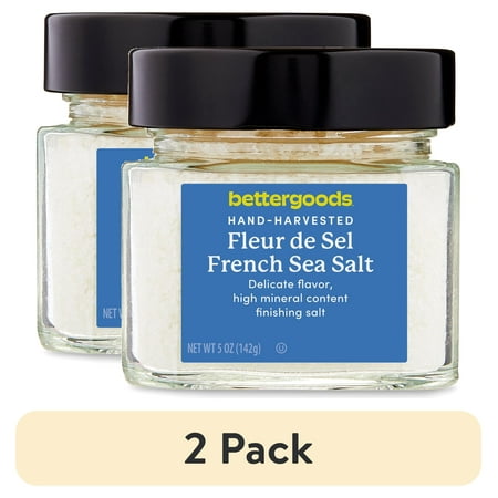 (2 pack) bettergoods Fleur De Sel French Sea Salt, 5 oz