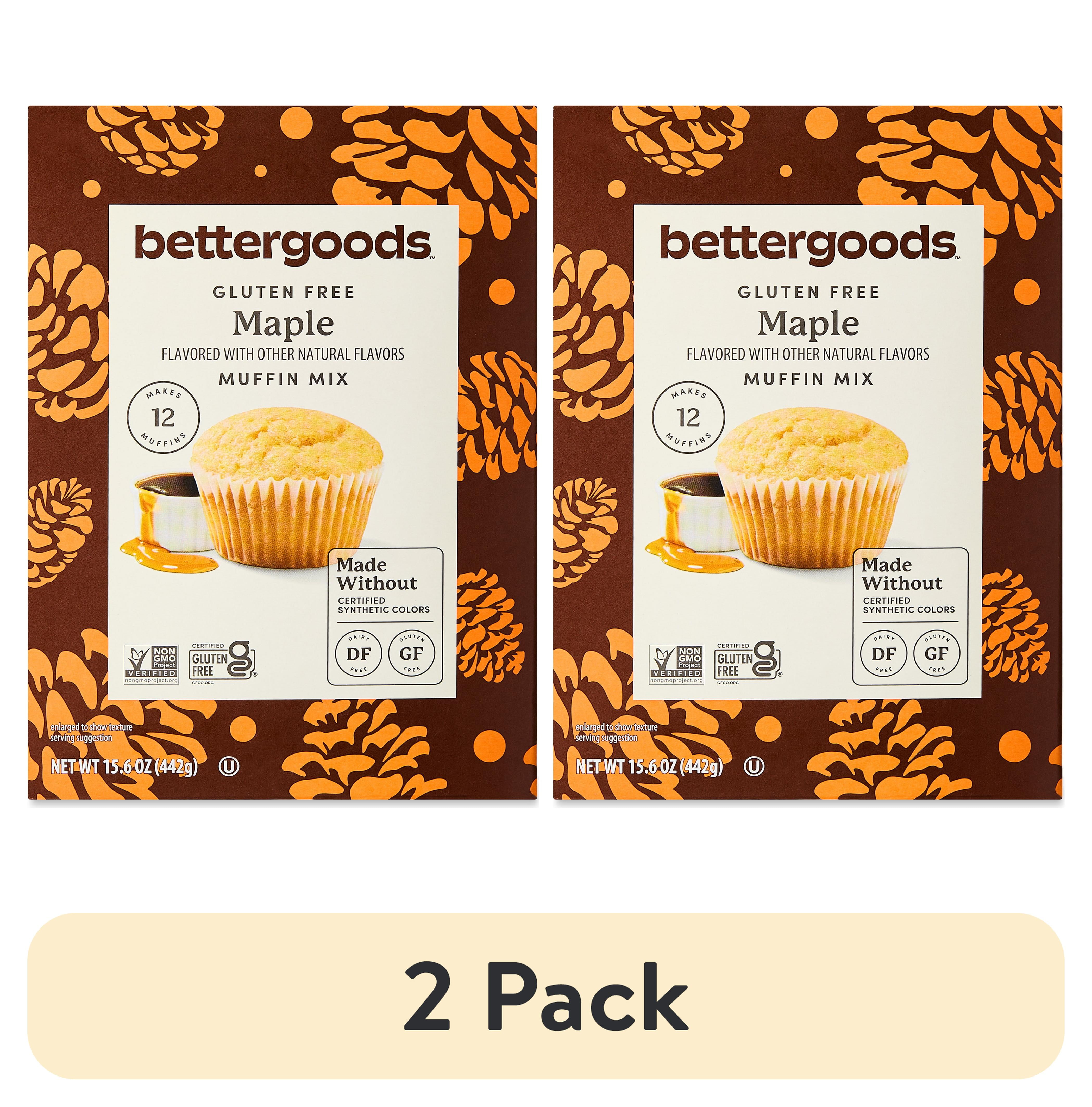 (2 pack) bettergoods Gluten Free Maple Muffin Mix, 15.6 oz