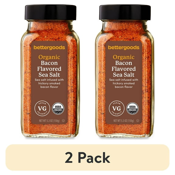 (2 pack) bettergoods Organic Bacon Flavored Sea Salt, 5.3 oz