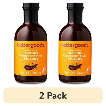 (2 pack) bettergoods Traditional Competition Style BBQ Sauce, 18 oz
