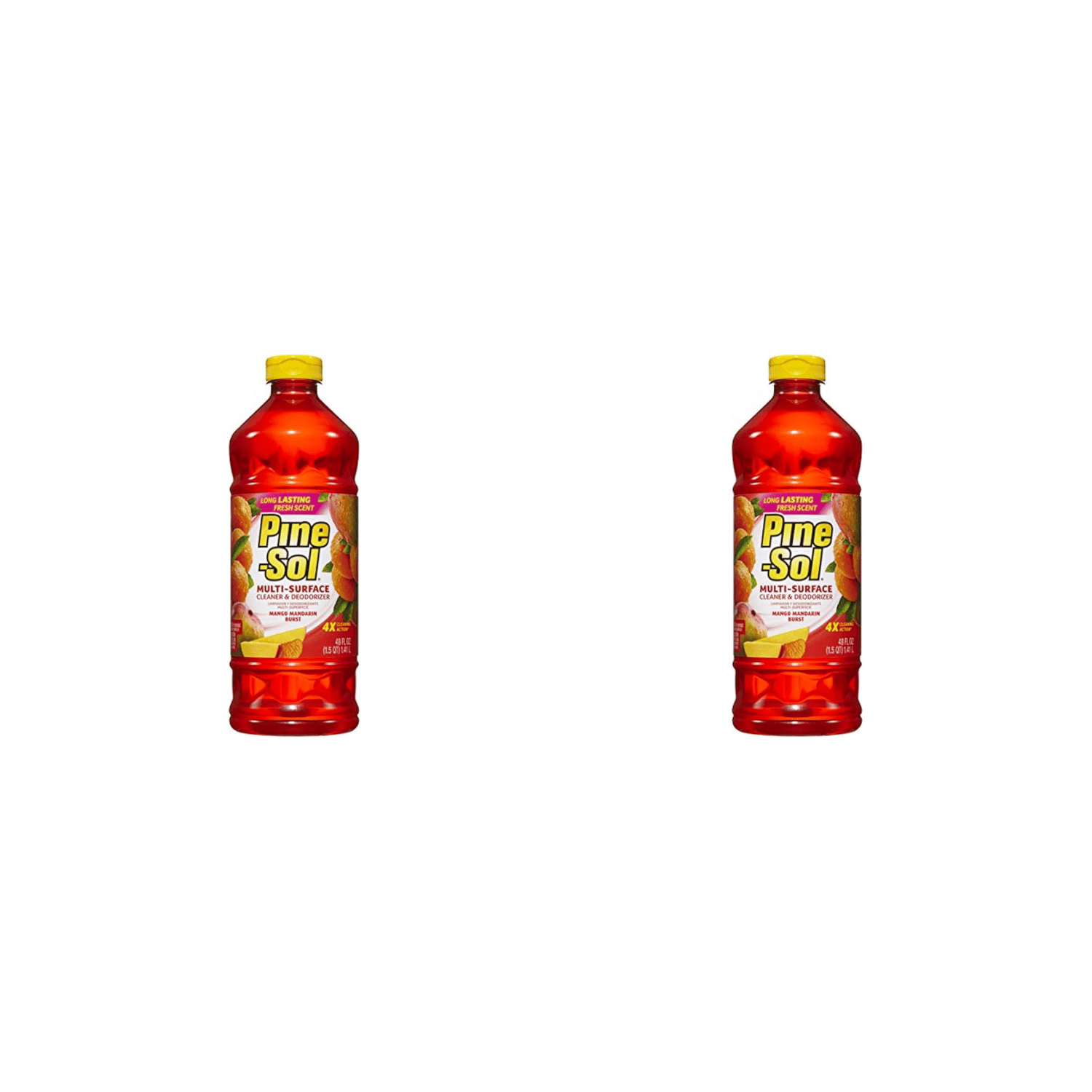 2 pack  bottles Pine-Sol Mandarin Sunrise Multi-Surface Cleaner( 28 oz x 2 )