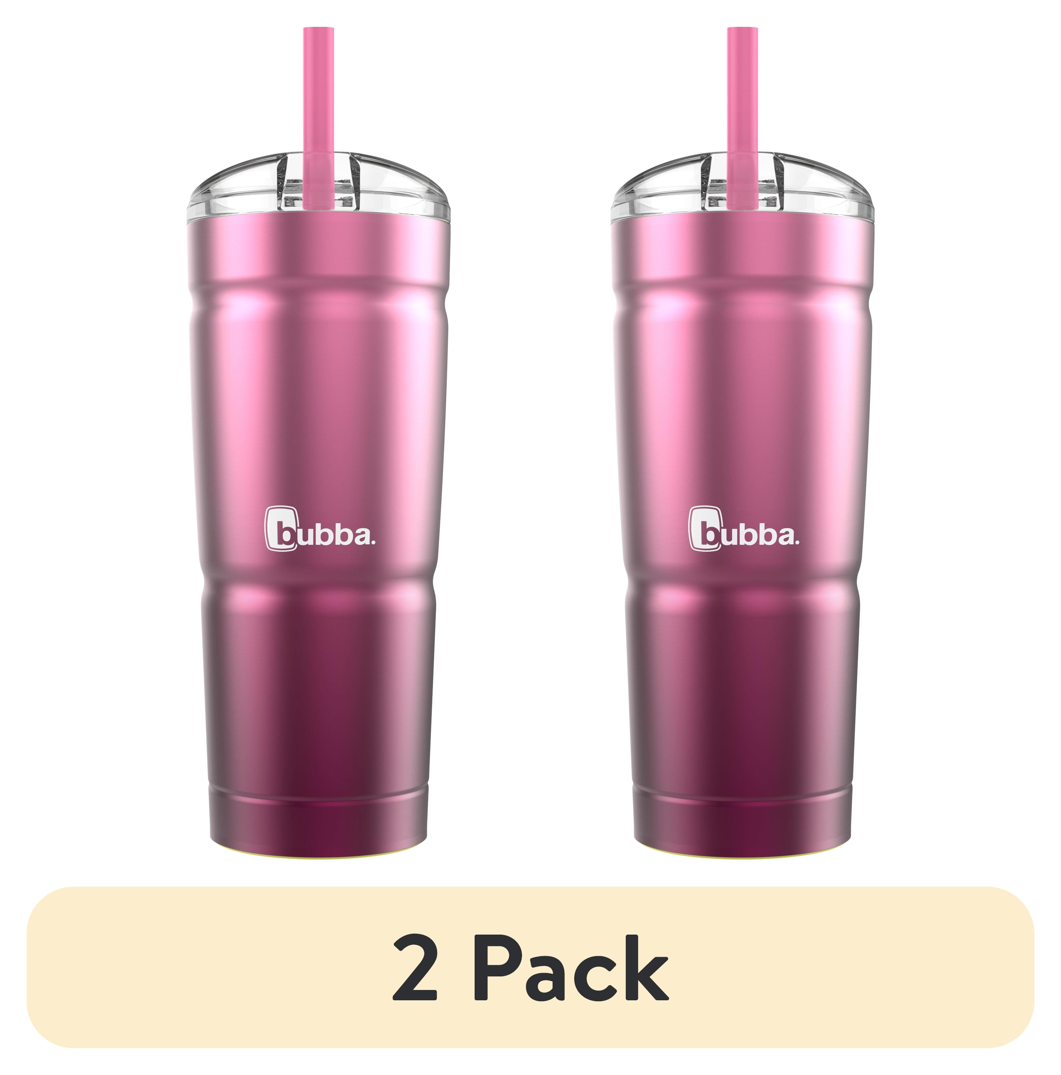 (2 pack) bubba Envy S Stainless Steel Tumbler with Straw, Pink Ombre, 24 fl oz.