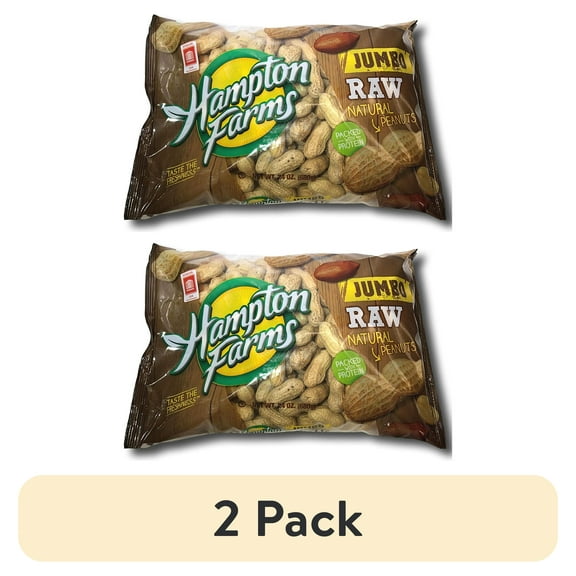 (2 pack) JUMBO RAW IN-SHELL PEANUTS (24 OZ.) (Jumbo) GREAT FOR BOILING