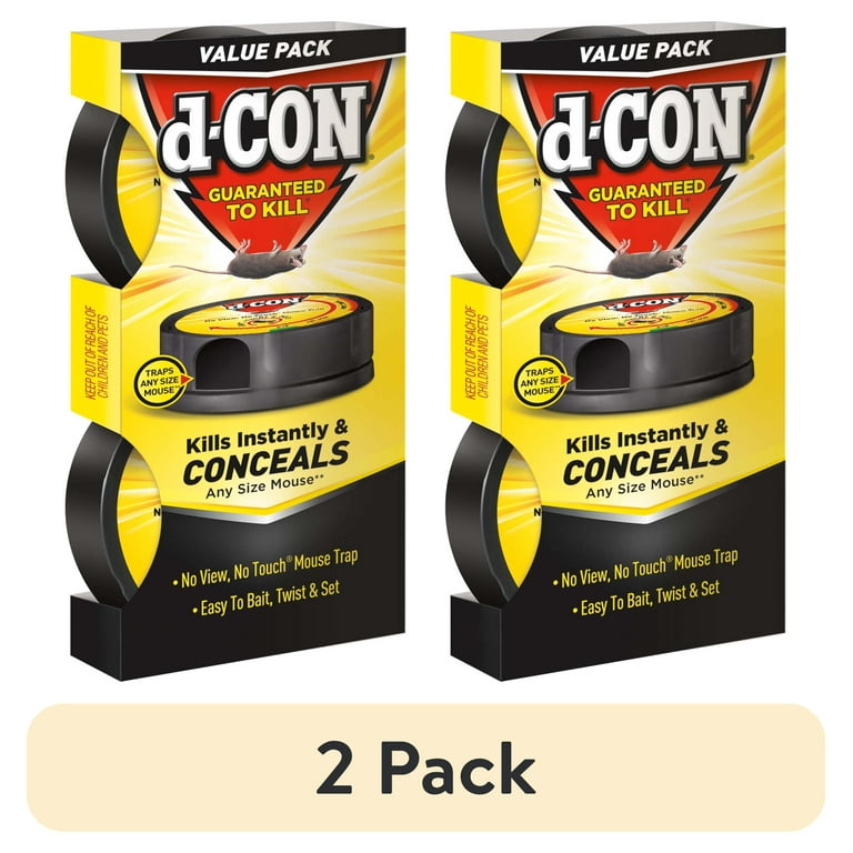 2 pack) d-CON No View, No Touch Covered Mouse Trap, 2 Count