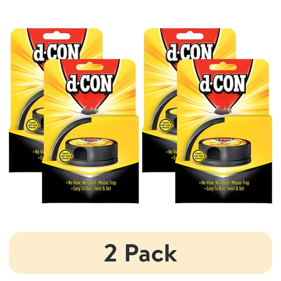 (2 pack) (2 pack) d-CON No View, No Touch Covered Mouse Trap, 2 Count