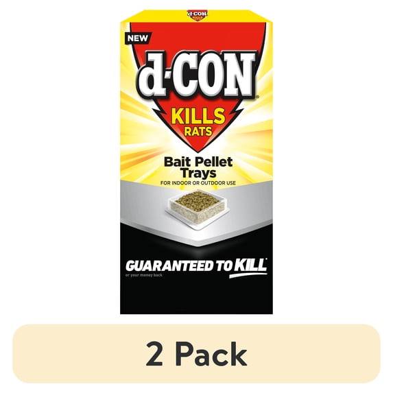 (2 pack) d-CON Rat Bait Pellet Trays, 2 Count